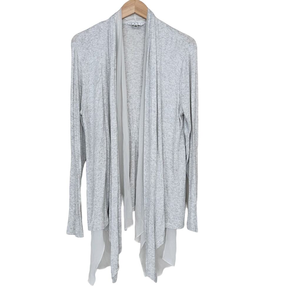 Cabi Dream Cardigan Light Gray Open Front Sz L Style 344